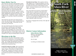 South Fork South Fork Alsea River National Back Country Byway