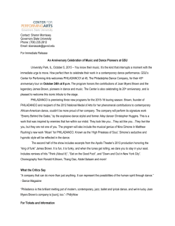 Press Release - Philadanco