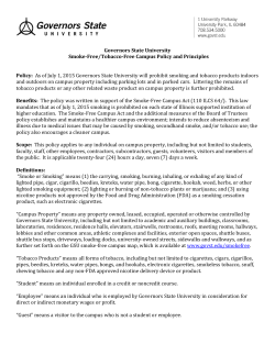 Click here to download a printable PDF version of the GSU Smoke Free and Tobacco Free Policy and Principles.