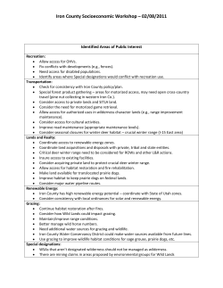 Iron County Economic Workshop (Notes)