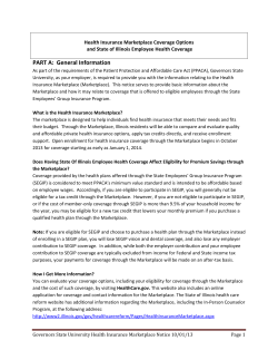 Health Marketplace Notice