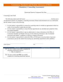 CSSA - Ed Sanctioning - Counseling 15-16