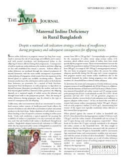 Maternal Iodine Deficiency in Rural Bangladesh