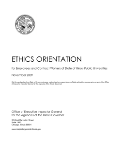 Ethics Orientation for New Employees