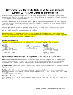 STEAM Camp Registration Form