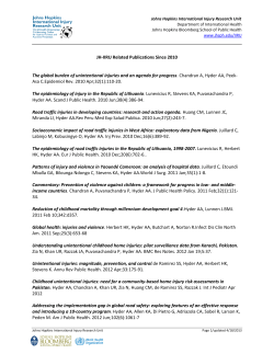 JH-IIRU Publications