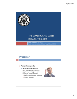 The Americans with Disabilities Act