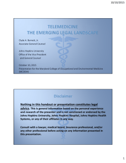 Telemedicine: The Emerging Legal Landscape
