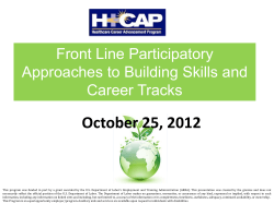 Panel 3: Participatory approaches to building skills and career tracks among frontline health care workers