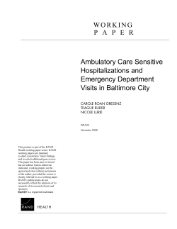Ambulatory Care Sensitive Hospitalizations and Emergency Department Visits in Baltimore City (PDF)