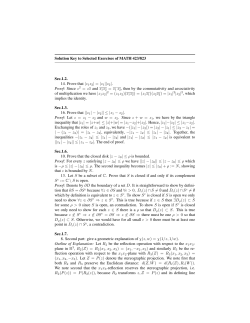 Solution Key to Selected Problems