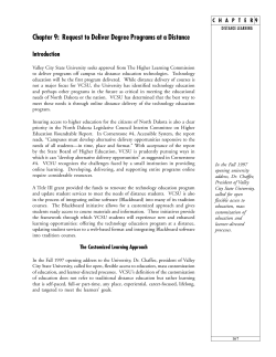 Chapter 9: Request to Deliver Degree Programs at a Distance