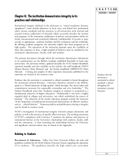 Chapter 8: The institution demonstrates integrity in its practices and relationships (Criterion 5)