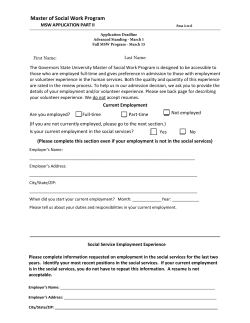 MSW Application - Part II