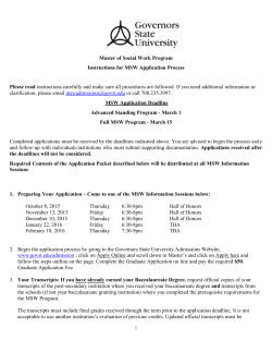 MSW Application Instructions&nbsp;