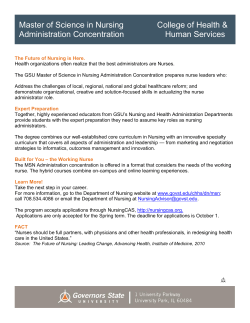 MSN Nurse Administrator Fact Sheet