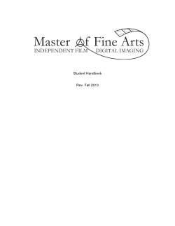 Independent Film and Digital Imaging Student Handbook