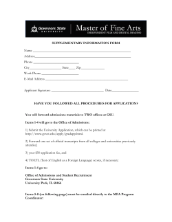 Supplementary Information Form