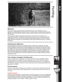 General Hunting bulletin