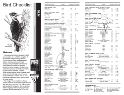 Birding Check List 8 1/2 x 11