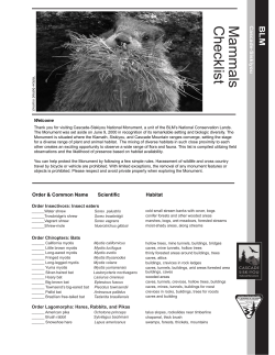 Mammals of Cascade-Siskiyou NM