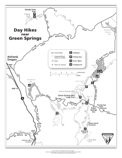 Green Springs Day Hikes bulletin
