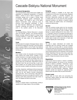 General Monument Map and Information 8 1/2 x 11