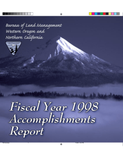 1998 Northwest Forest Plan Accomplishment Report