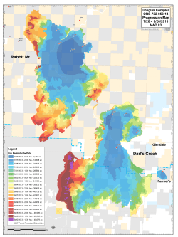 Douglas Complex Fire Progression Map ArcE
