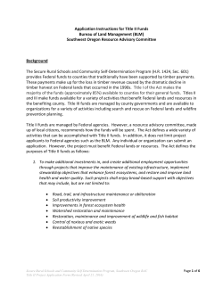 Title II Application Instructions