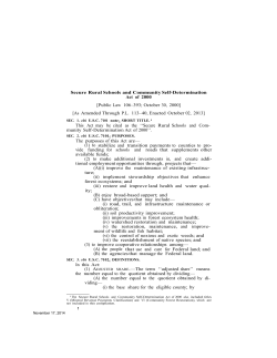 Secure Rural Schools document