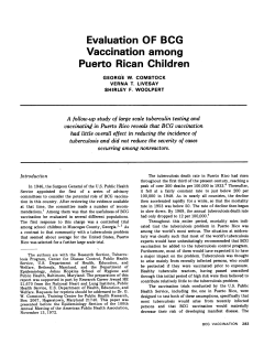 Comstock GW, Livesay VT, Woolpert SF. Evaluation of BCG vaccination among Puerto Rican children. Am J Public Health . 1974 Mar;64(3):283-91