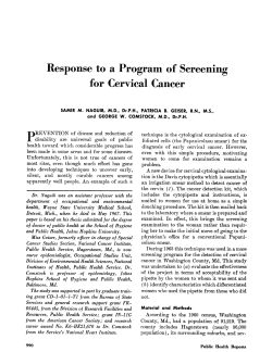 Naguib SM, Geiser PB, Comstock GW. Response to a program of screening for cervical cancer. Public Health Rep . 1968 Dec;83(12):990-8