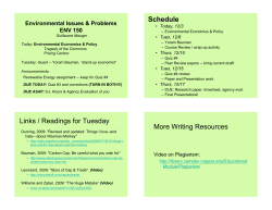 Environmental Economics & Policy