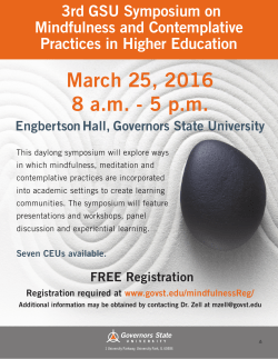 March 2016 Mindfulness Symposium
