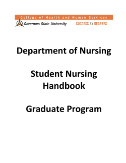 Graduate Nursing Student Handbook&nbsp;