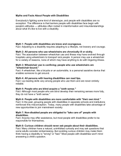 Myths and Facts about People with Disabilities