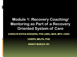 Recovery Coaching Module One