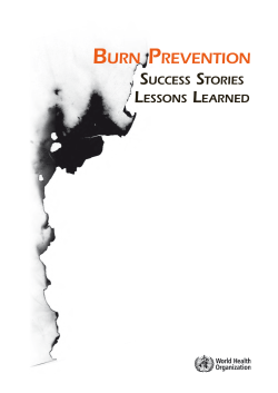 Mock C, Peck M, Juillard C, Meddings D, Geilen AC, McKenzie L. Burn Prevention: Success Stories Lessons Learned, World Health Organization (WHO), Department of Violence and Injury Prevention and Disability, 2011.