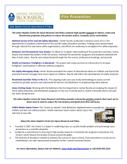 Fire Prevention Research and Practice