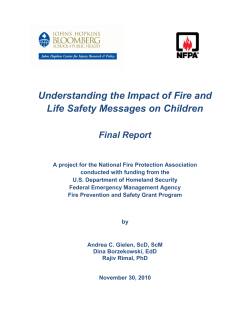 Impact of Fire Message on Children
