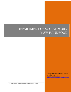 MSW Student Handbook