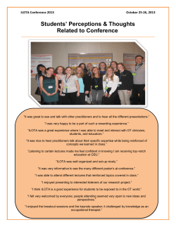 2013 ILOTA Conference: Student Perceptions
