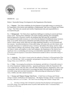 Secretarial Order No. 3285