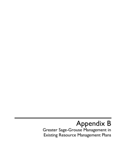 B Greater Sage-Grouse Management in Existing Resource Management Plans 1 KB
