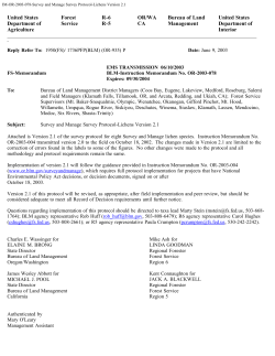 Survey and Manage Survey Protocol-Lichens Version 2.1