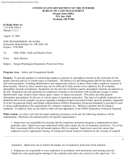Oregon/Washington Respiratory Protection Policy