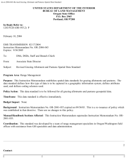 Revised Grazing Allotment and Pastures Spatial Data Standard