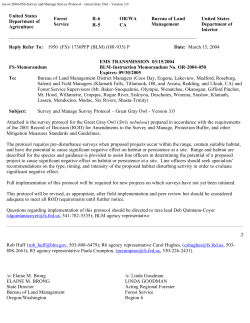 Survey and Manage Survey Protocol - Great Gray Owl - Version 3.0