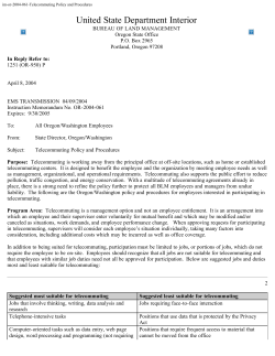 Telecommuting Policy and Procedures